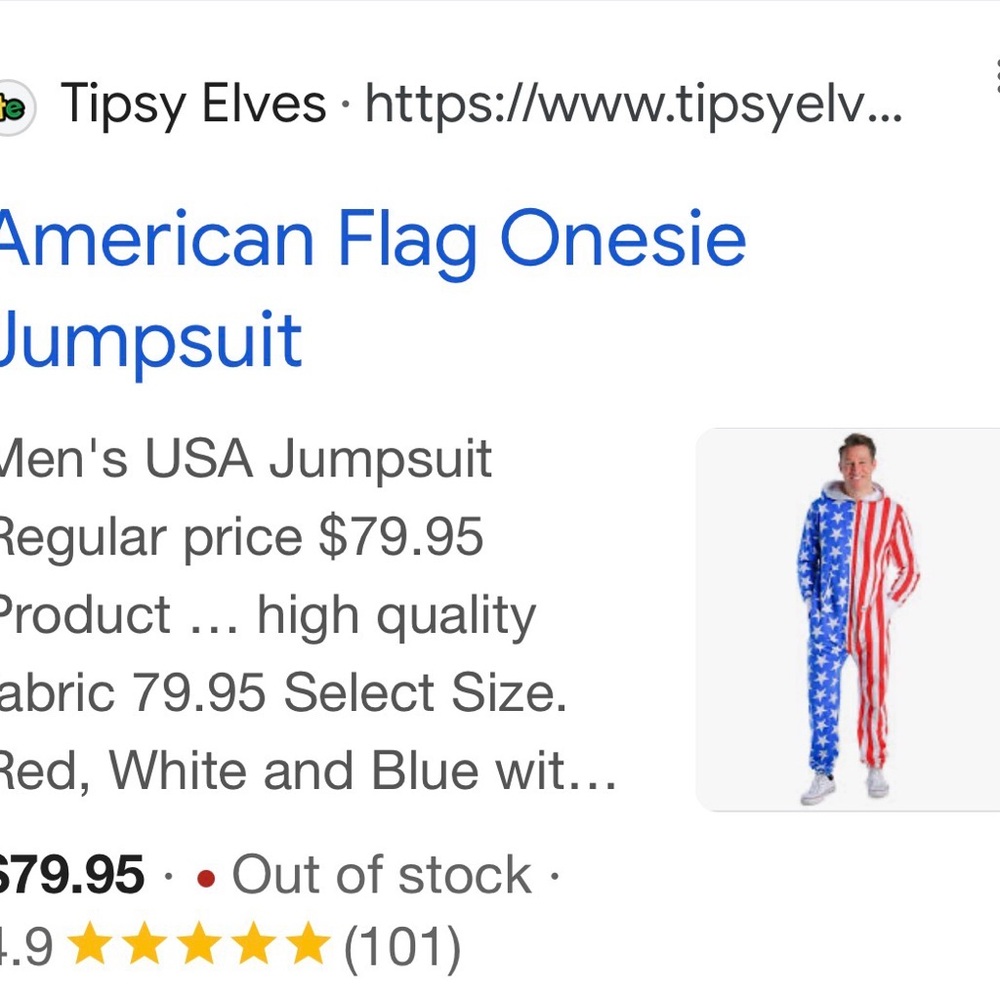 Tipsy Elves USA Flag Fleece
